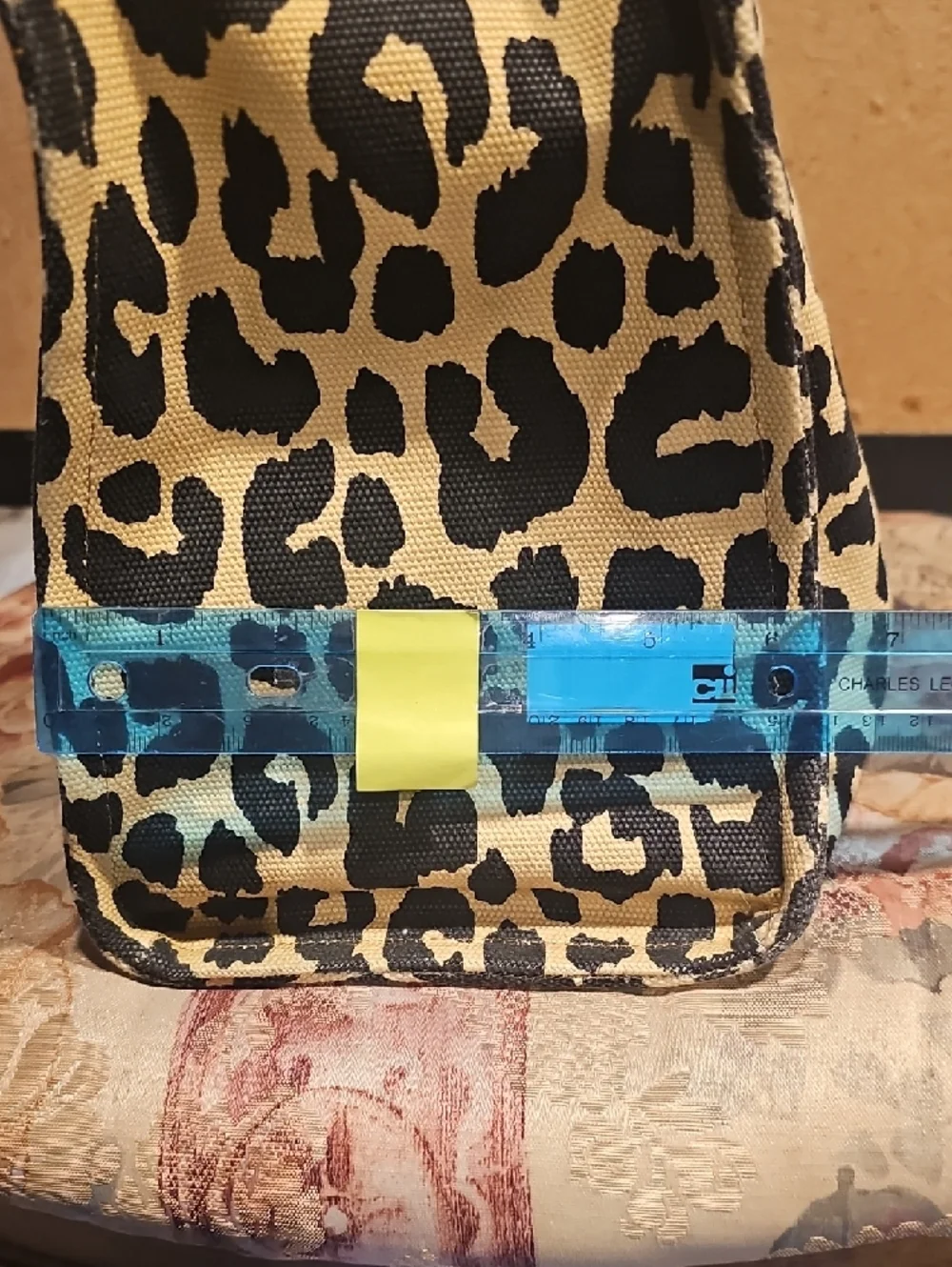 Coach Leopard-Print Canvas Tote in Black and Tan - Picture 11 of 11